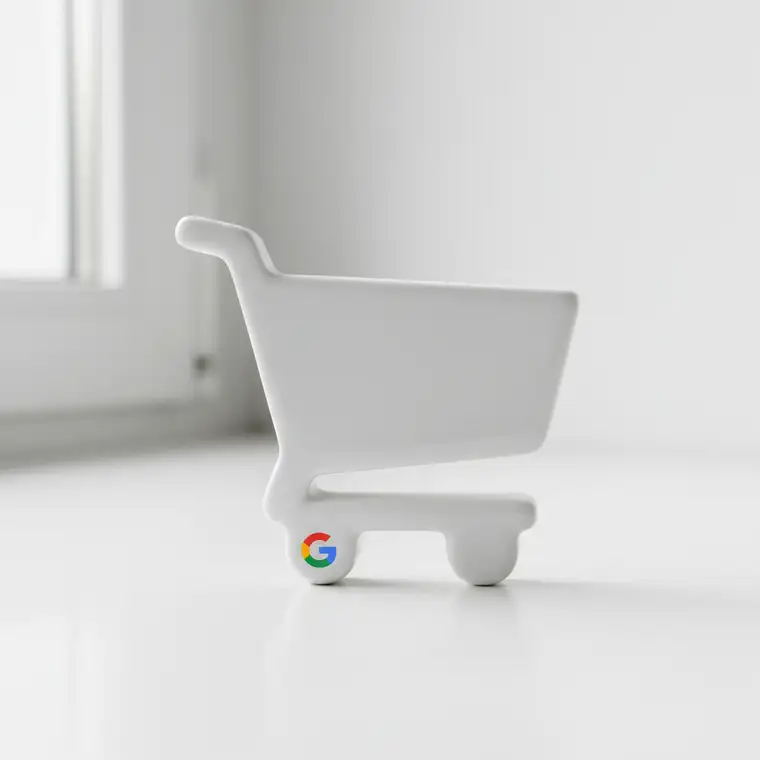 Panel Google Ads z kampanią Search dla sklepu internetowego B2C, pokazujący wyniki kliknięć, konwersji i słów kluczowych związanych z kampanią Search Google Ads